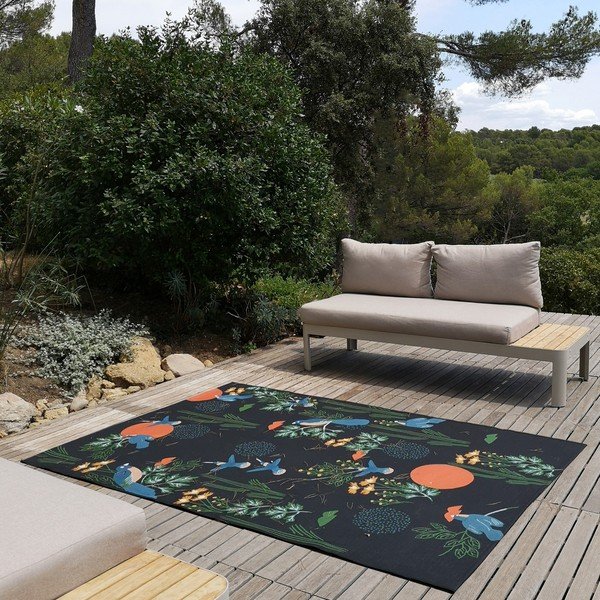 Covor negru 123x180 cm Bloom – Nattiot-image-1