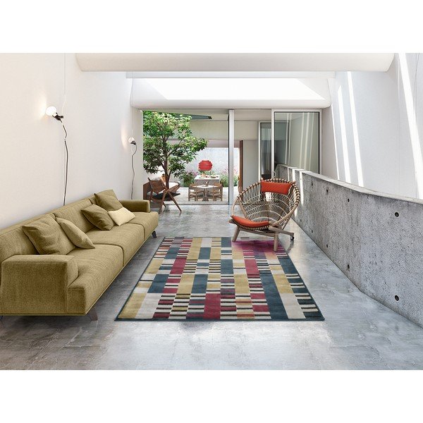 Covor Universal Farashe Stripes, 140 x 200 cm, galben-image-1