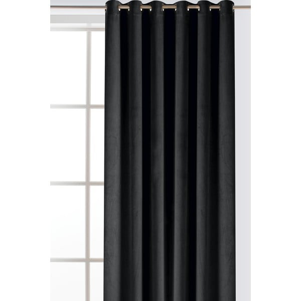 Draperie neagră dimout (semi-opacă) din catifea 200x250 cm Velto – Filumi-image-3