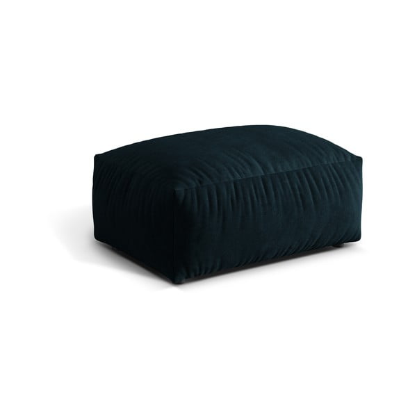 Taburet modular albastru închis cu tapițerie din catifea Martina – Micadoni -image-1