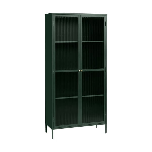 Vitrină verde-închis din metal 90x190 cm Bronco – Unique Furniture-image-1