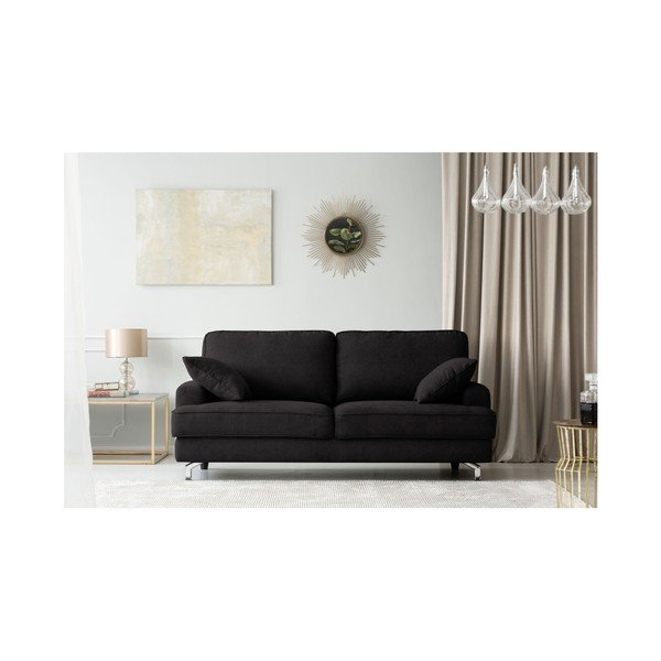 Canapea cu 2 locuri Kooko Home Rumba, negru -image-2