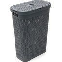 Coș de rufe Addis Rattan Effect Slim Hamper, 40 l, gri