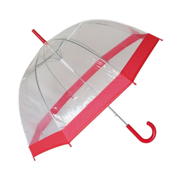 Umbrelă Ambiance Red Transparent