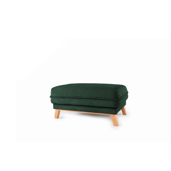 Taburet verde închis cu tapițerie din catifea reiată Tori – Bonami Selection-image-1