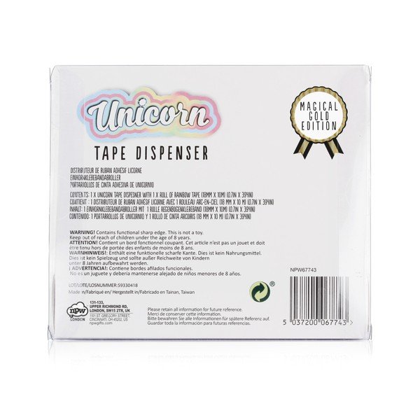 Suport în formă de unicorn pentru scotch npw™ Pups To Go Unicorn, argintiu-image-3