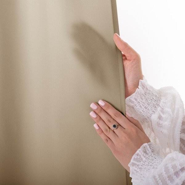 Draperie bej dimout (semi-opacă) 140x270 cm Carli – Restilo-image-3