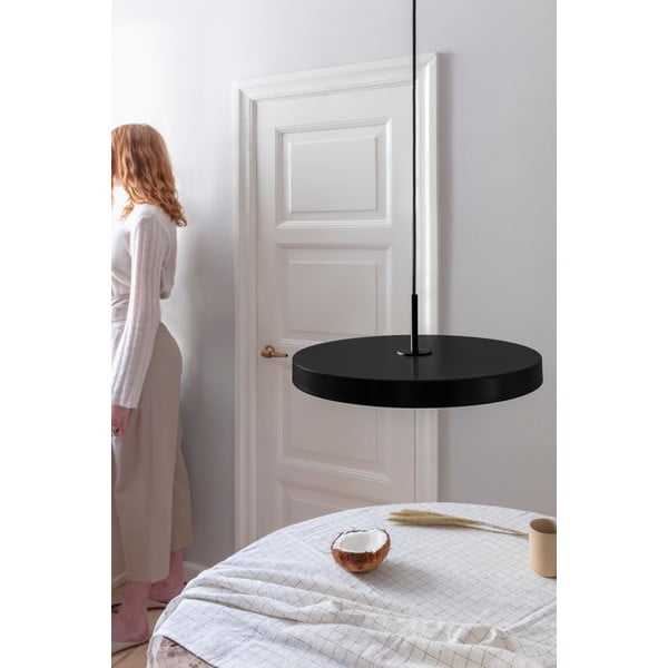 Lustră neagră LED cu intensitate reglabilă cu abajur din metal ø 43 cm Asteria Plus Medium – UMAGE-image-1