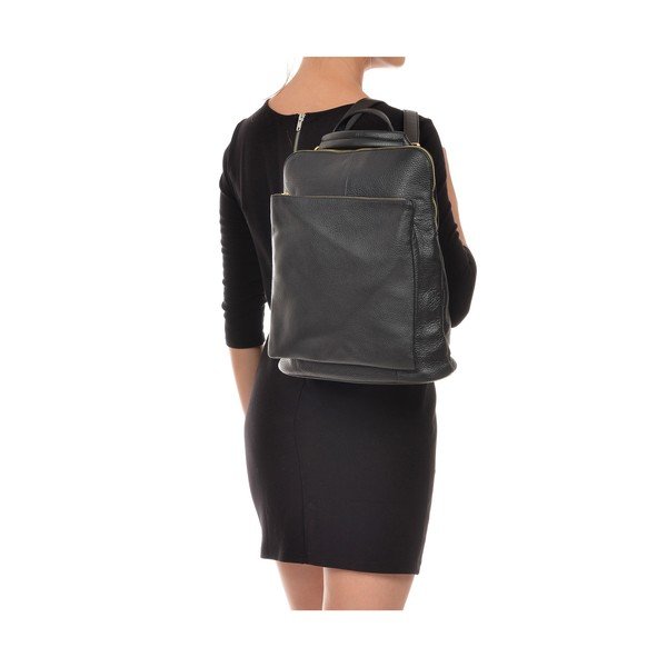 Rucsac din piele Isabella Rhea Cecilia, negru-image-2