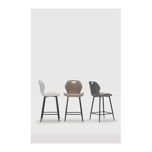 Scaune de bar gri 2 buc. (înălțime șezut 65 cm) Muli – Marckeric-image-1