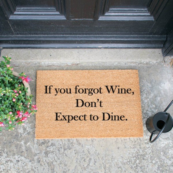 Covoraș intrare din fibre de cocos Artsy Doormats If You Forgot Wine, 40 x 60 cm-image-1