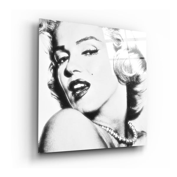Tablou din sticlă Insigne Marilyn Monroe, 40 x 40 cm