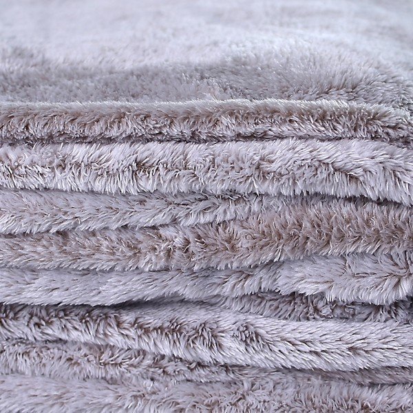 Pătură din microfibră DecoKing Fluff Cappuccino, 170 x 210 cm, gri-maro-image-2