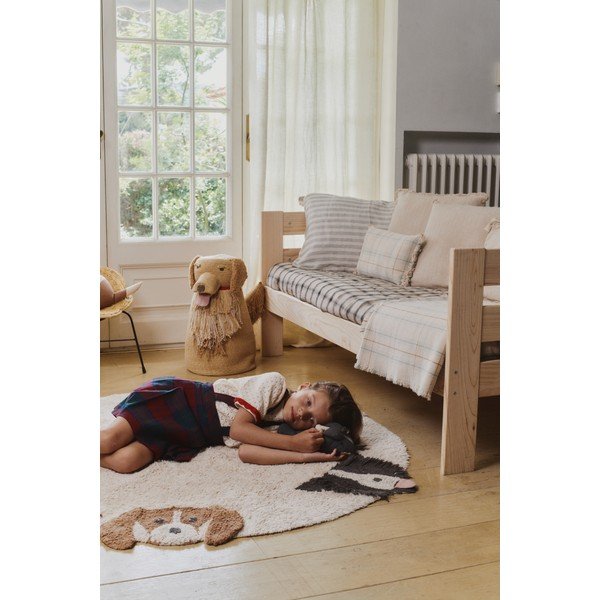 Coș de jucării pentru copii bej din material textil 40x30x55 cm Luna – Lorena Canals-image-1