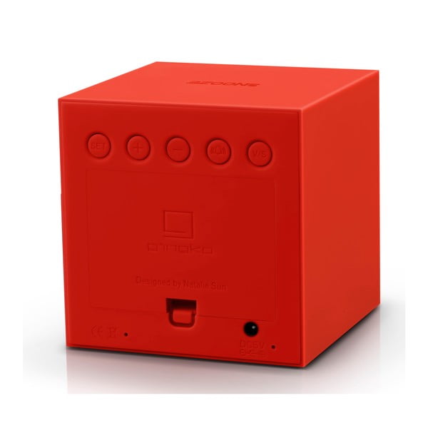 Ceas deșteptător cu LED Gingko Gravity Cube, roșu-image-4