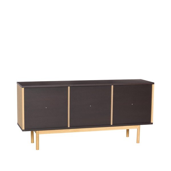 Comodă maro cu aspect de lemn de stejar 140x65x35 cm Dual – Hübsch-image-4
