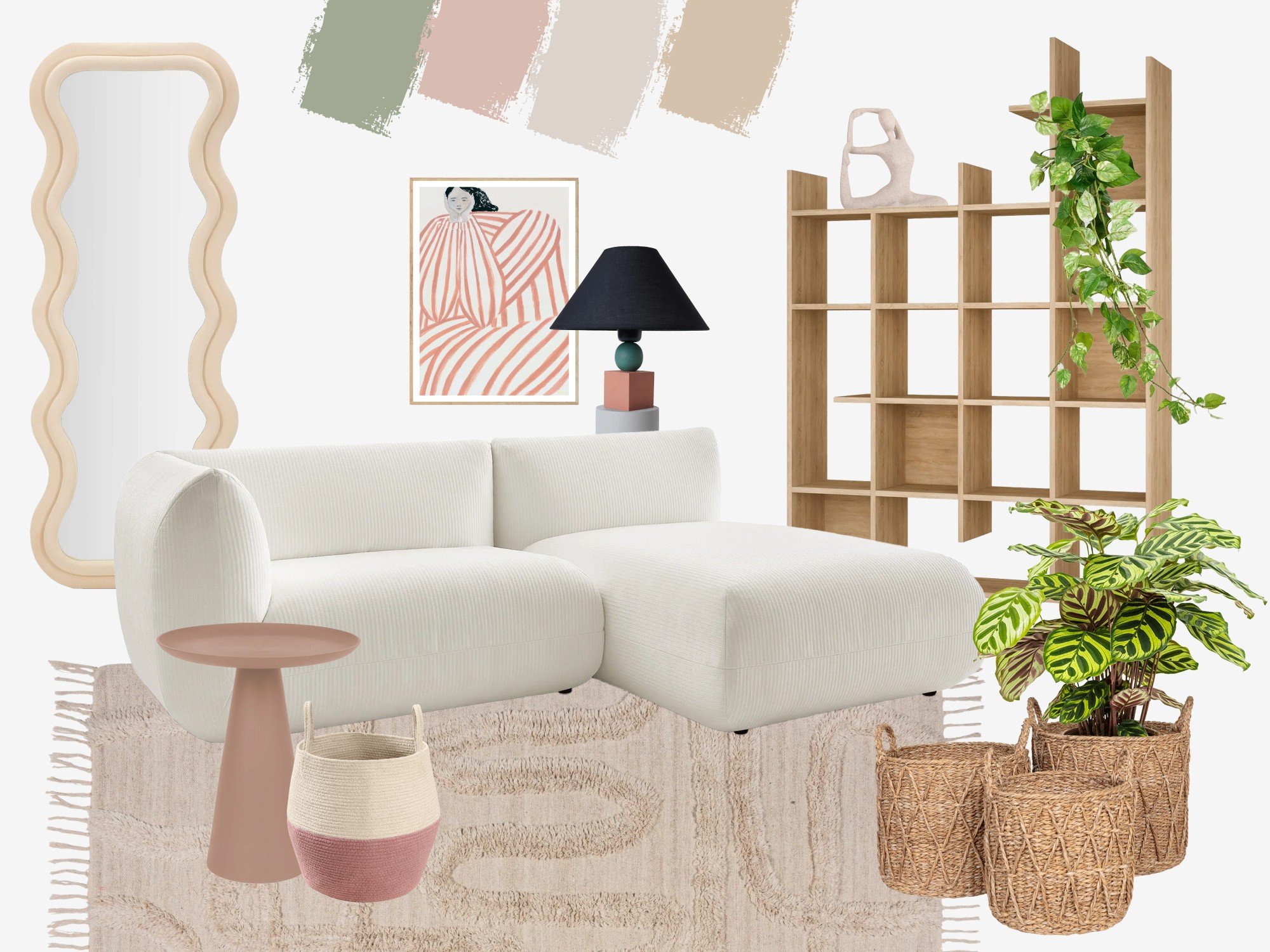 Optează pentru metal, sticlă sau ratan! Recomandate sunt accesoriile simple și în culori deschise.