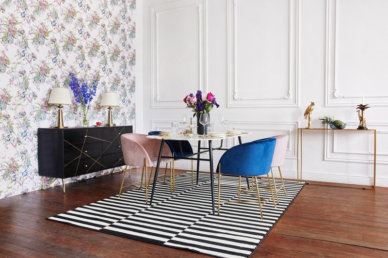 Inspirații: Stil glamour, Zonă de dining