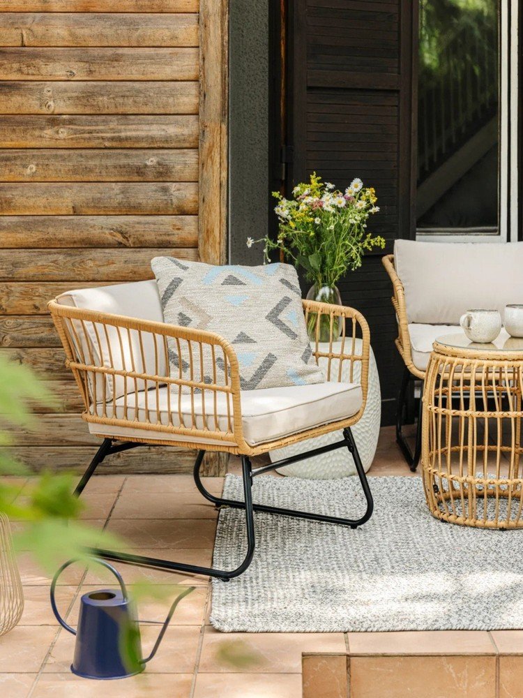 Inspirație: Stil rustic, Grădină, Balcon și terasă, Textile