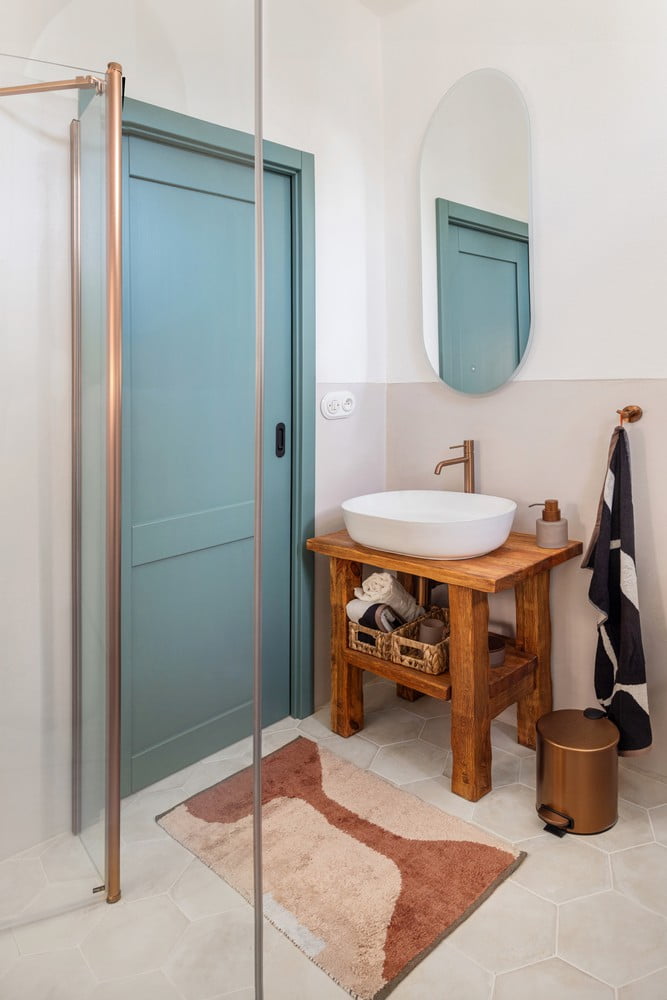 Inspirații: Baie, Stil rustic