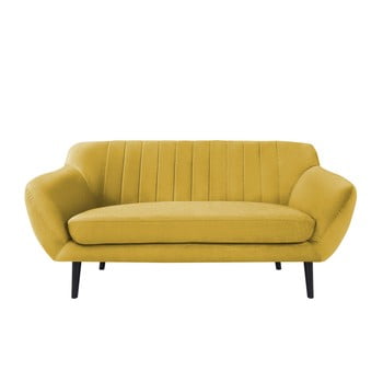 Canapea cu tapițerie din catifea mazzini sofas toscane, 158 cm, galben