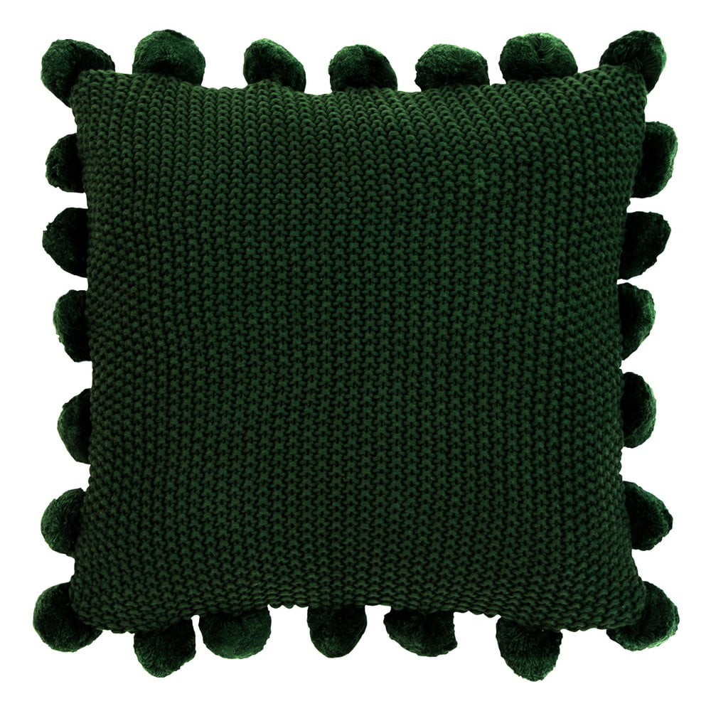 Față de pernă decorativă din bumbac westwing collection molly, 40 x 40 cm, verde închis