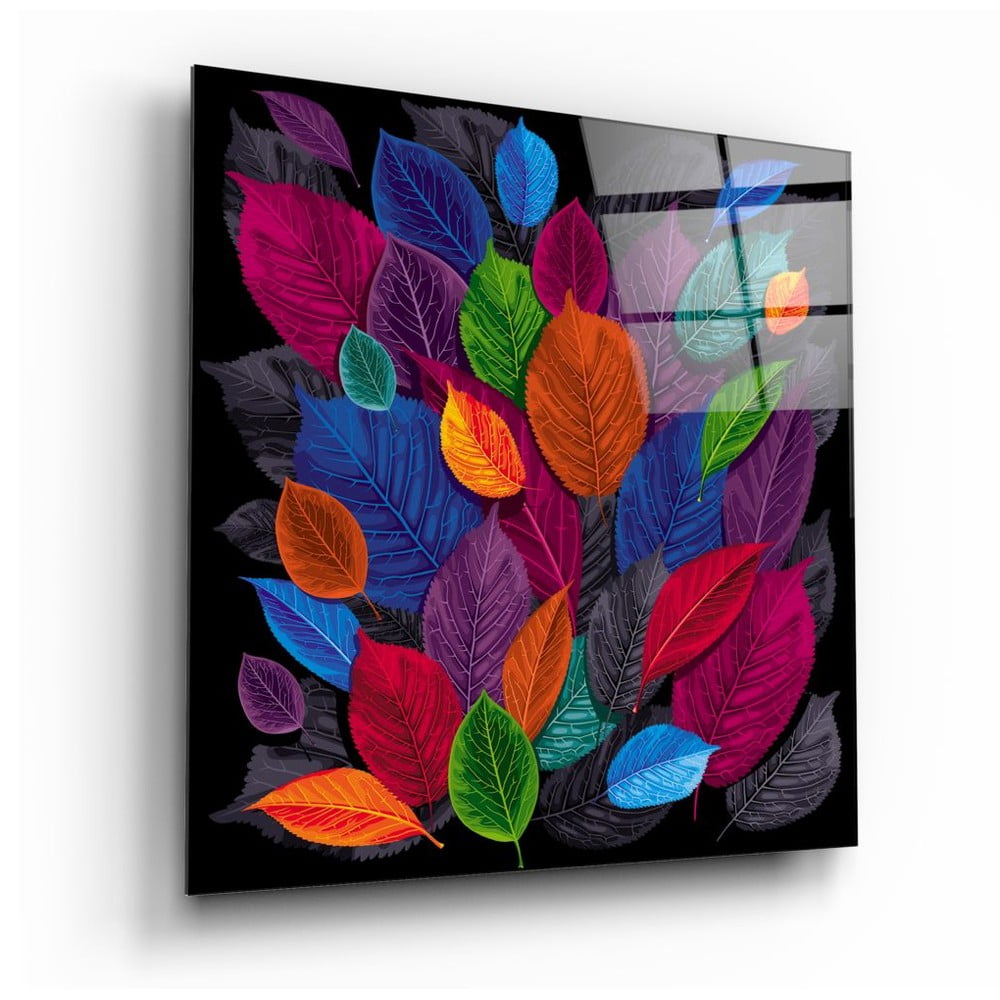 Tablou din sticlă Insigne Colored Leaves, 60 x 60 cm bonami.ro imagine 2022