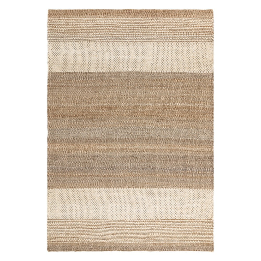 Covor alb/bej reversibil/țesut manual din iută 200x300 cm Cedar – Asiatic Carpets