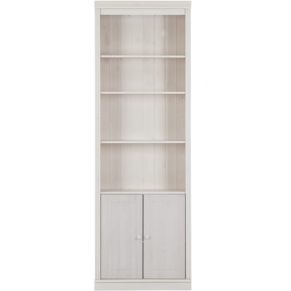 Bibliotecă albă din lemn de pin 74x223 cm Anita – Støraa