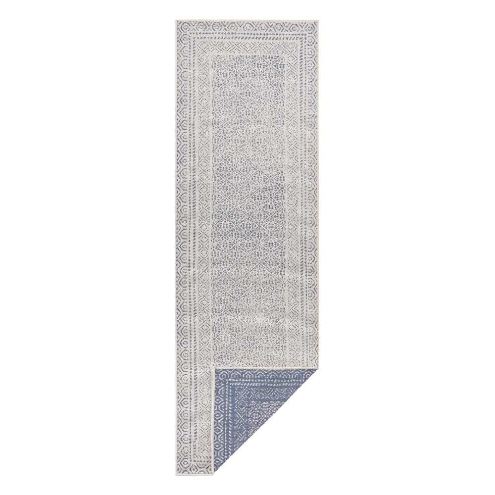 Poza Covor lung pentru exterior Ragami Berlin, 80x250 cm, albastru - alb