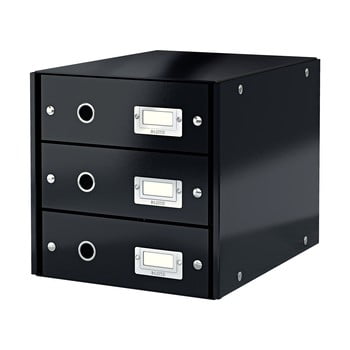 Cutie cu 3 compartimente leitz office, 36 x 29 x 28 cm, negru