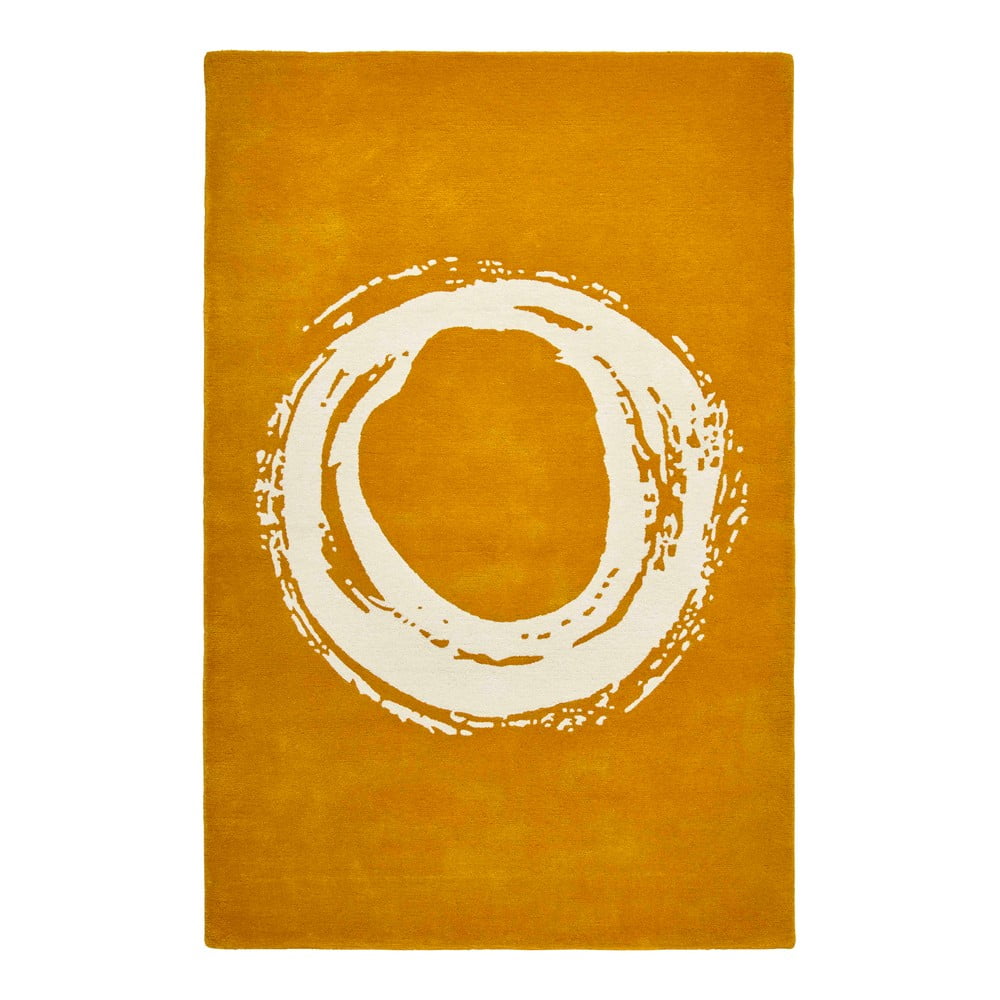 Covor din lână Think Rugs Elements Circle, 150 x 230 cm, galben muștar bonami.ro imagine 2022