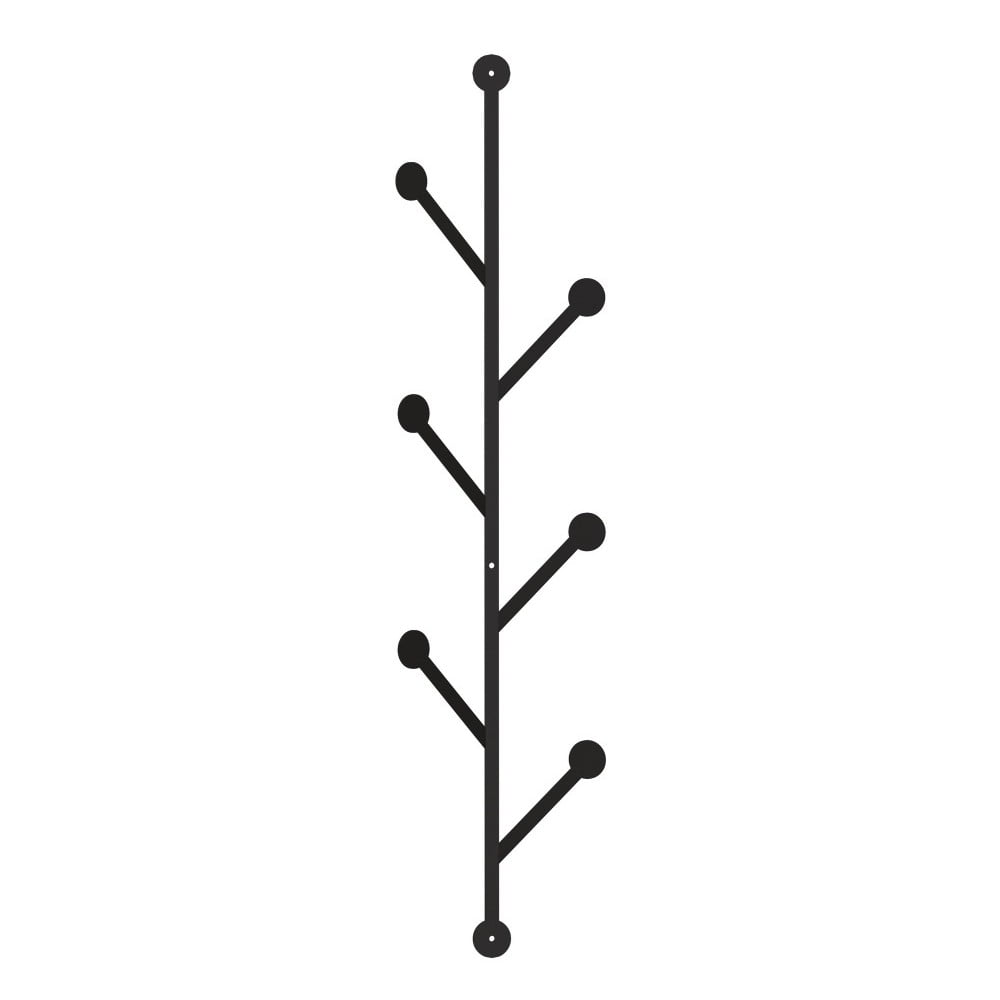 Cuier metalic de perete Branch, negru bonami.ro