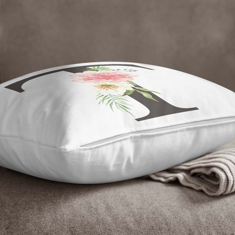 Față de pernă Minimalist Cushion Covers Floral Alphabet T, 45 x 45 cm bonami.ro imagine noua