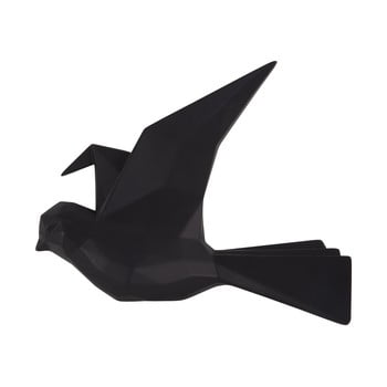 Cuier de perete în formă de pasăre pt living, lățime 25 cm, negru