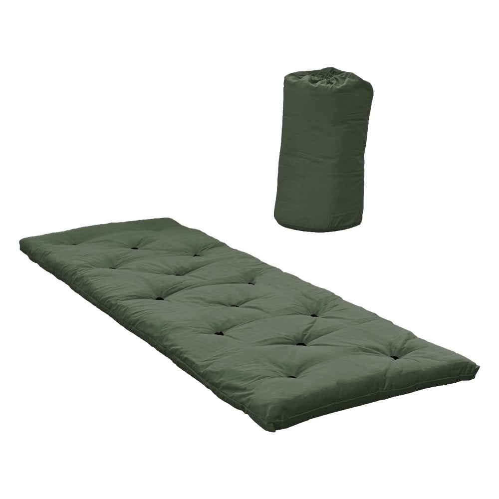 Saltea futon verde 70×190 cm Bed In a Bag Olive – Karup Design 70x190 imagine noua