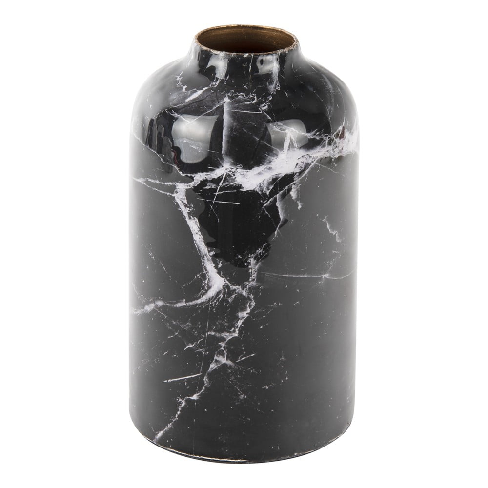 Vază din fier PT LIVING Marble, înălțime 15 cm, alb-negru bonami.ro