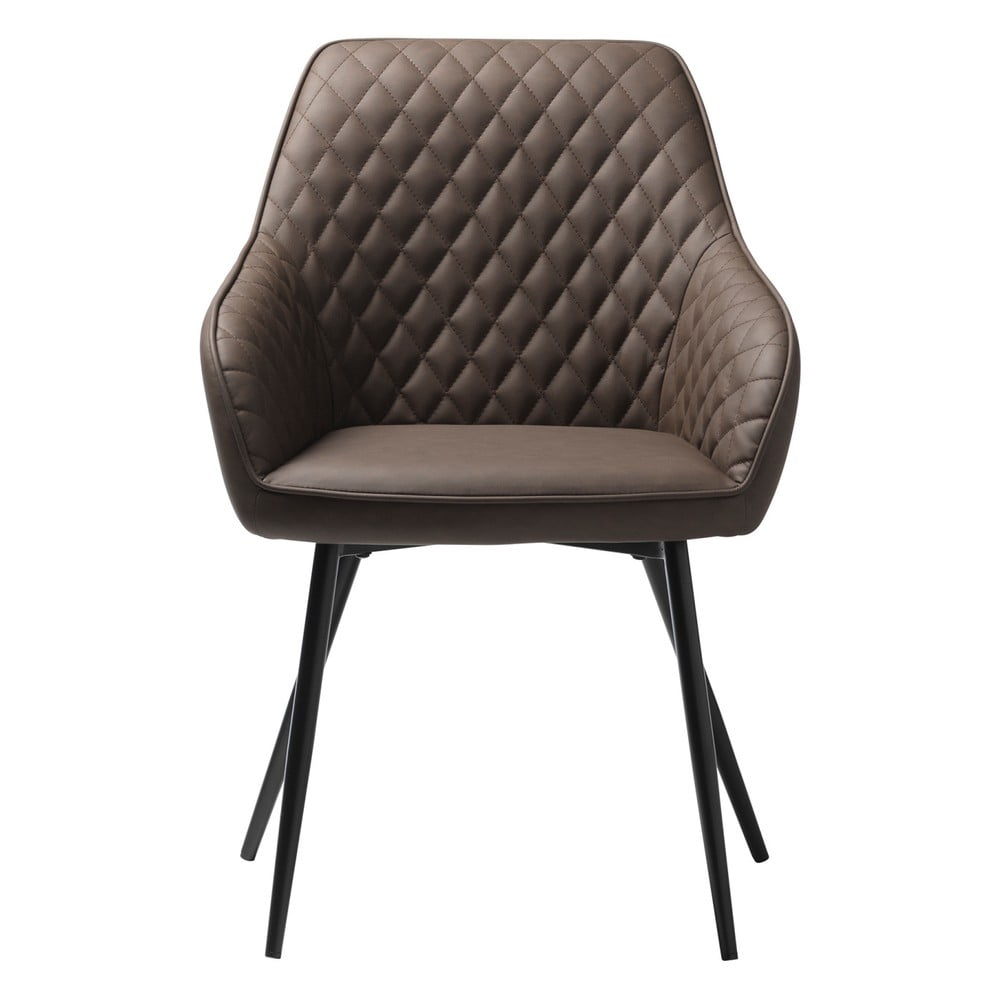 Scaun de dining maro din imitație de piele Milton – Unique Furniture