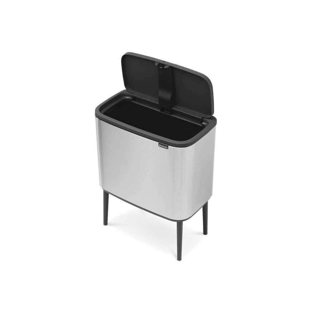 Coș de gunoi argintiu mat cu senzori de atingere din oțel 36 l Bo Touch Bin – Brabantia