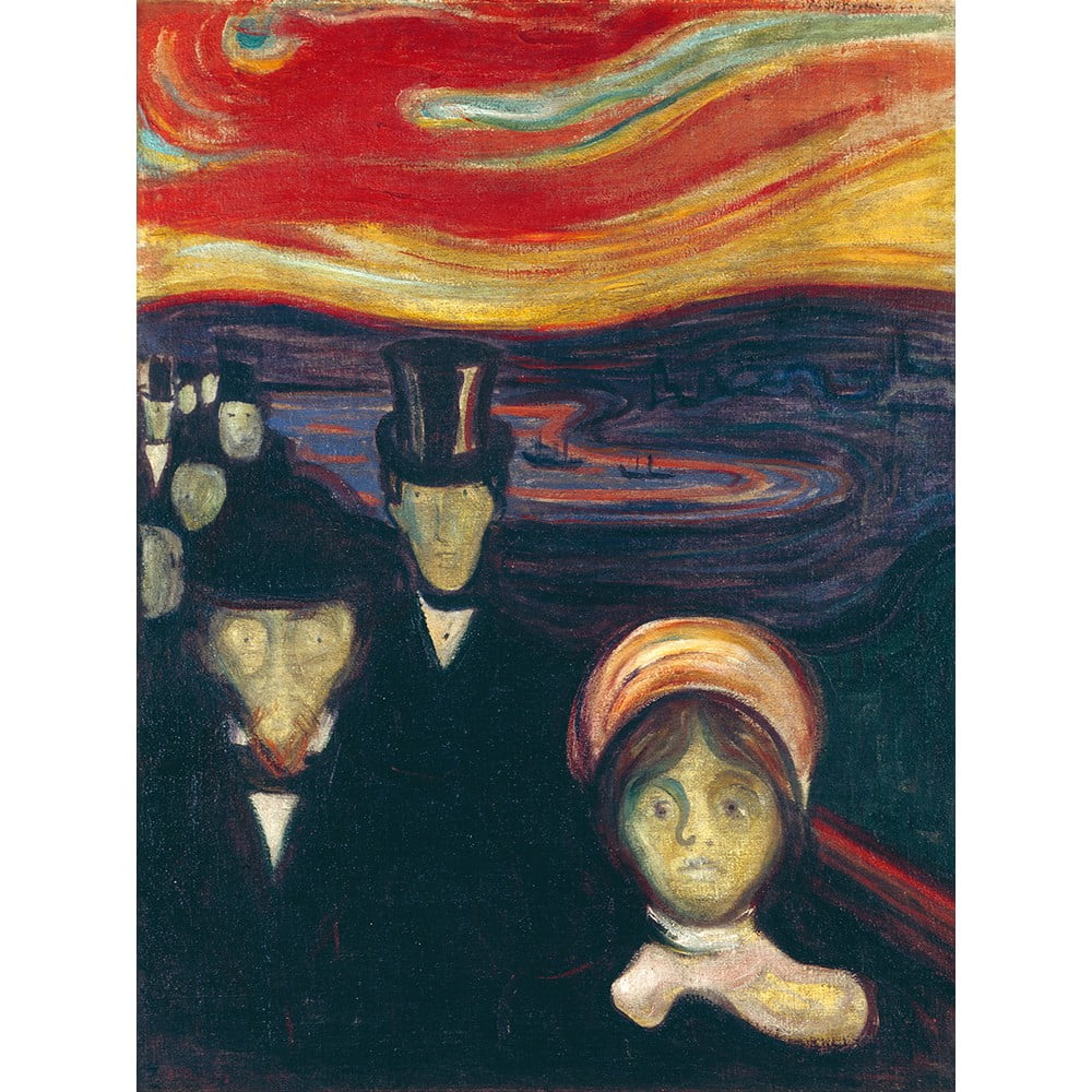 Reproducere tablou Edvard Munch – Anxiety, 45 x 60 cm Anxiety imagine 2022