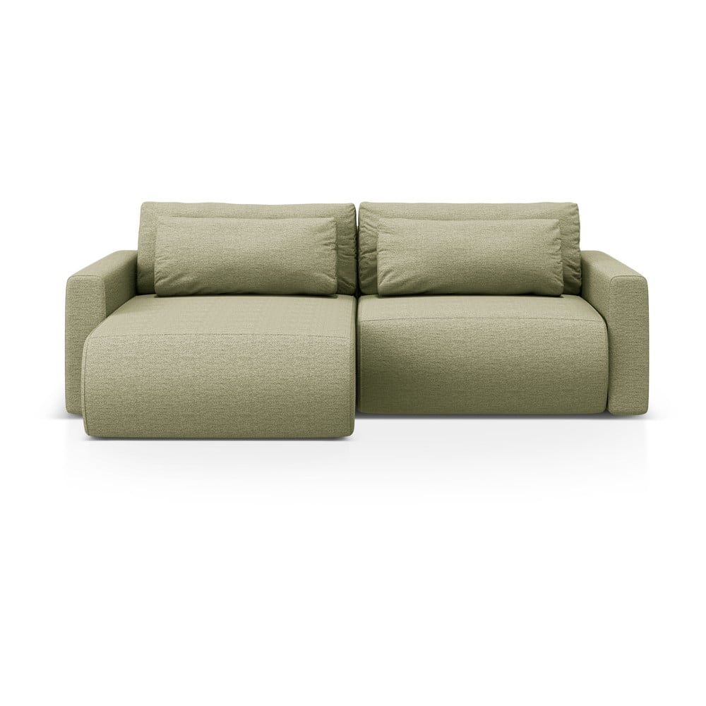Colțar verde extensibil/cu spațiu de depozitare Belfast – Cosmopolitan Design