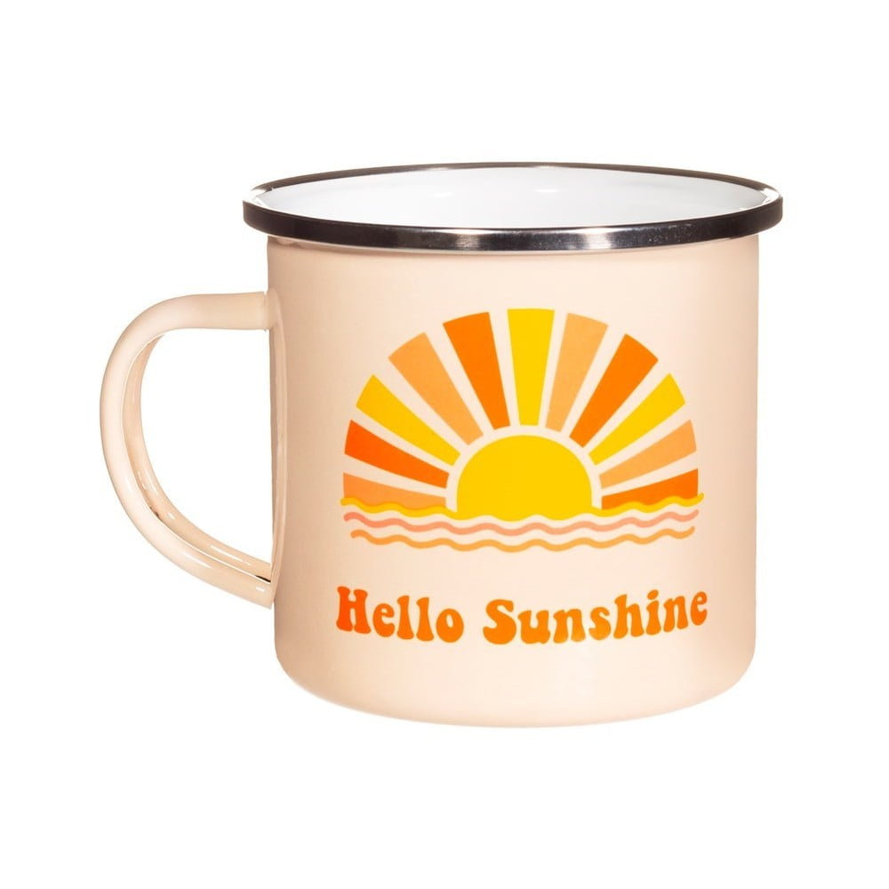 Cană din email Sass & Belle Hello Sunshine, 350 ml, portocaliu- alb bonami.ro imagine 2022
