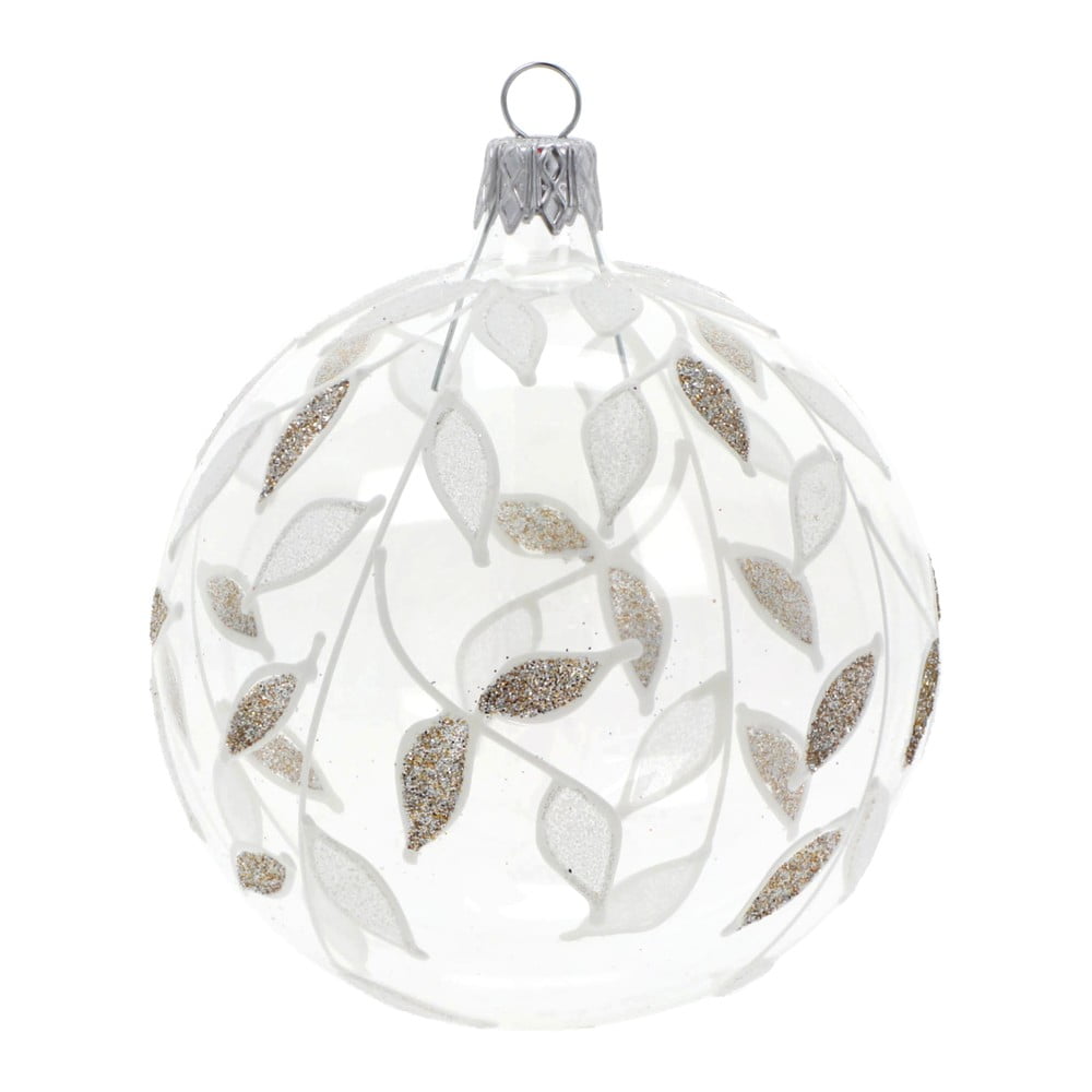 Set 3 decorațiuni de Crăciun din sticlă Ego Dekor, alb-auriu bonami.ro imagine 2022