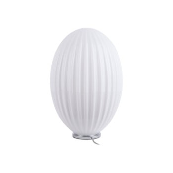 Veioză cu abajur din sticlă leitmotiv smart, ø 30 cm, alb