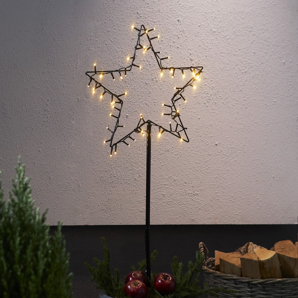 Decorațiune luminoasă neagră de crăciun spiky - star trading