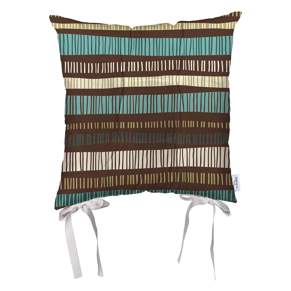Pernă din microfibră pentru scaun Mike & Co. NEW YORK Jungle Stripes, 43 x 43 cm, maro bonami.ro