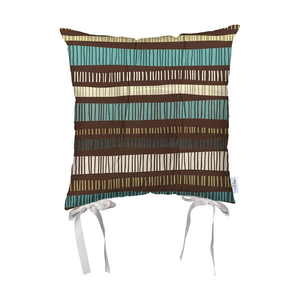 Pernă din microfibră pentru scaun Mike & Co. NEW YORK Jungle Stripes, 43 x 43 cm, maro