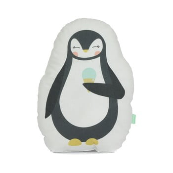 Pernă din amestec de bumbac happynois penguin, 40 x 30 cm