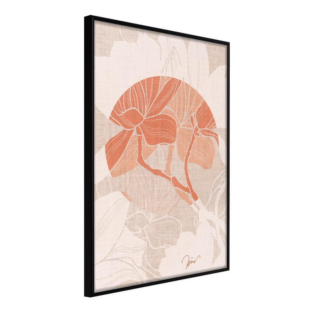 Poster cu ramă Artgeist Flowers on Fabric, 30 x 45 cm bonami.ro