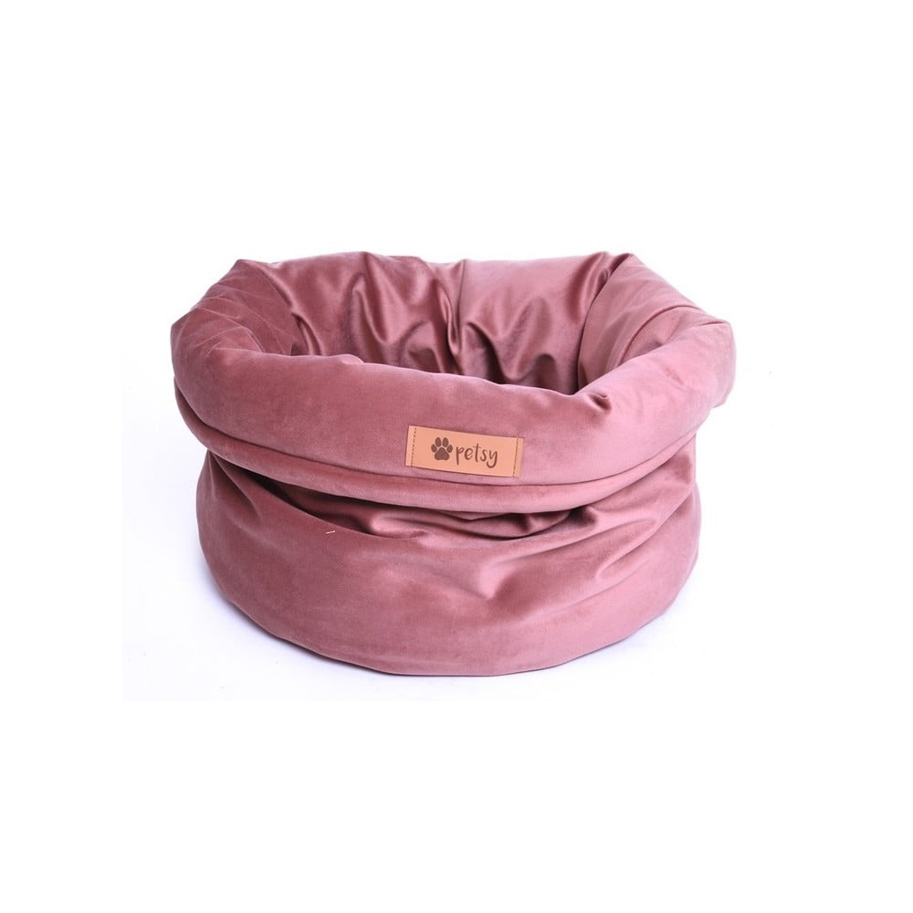 Pătuț pentru animale de companie, din catifea, roz ø 40 cm Basket Royal – Petsy Accesorii imagine noua somnexpo.ro